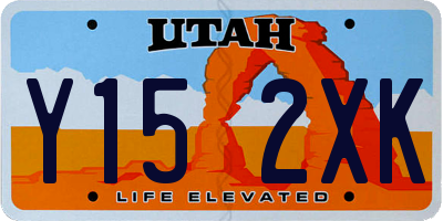 UT license plate Y152XK