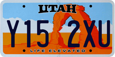 UT license plate Y152XU