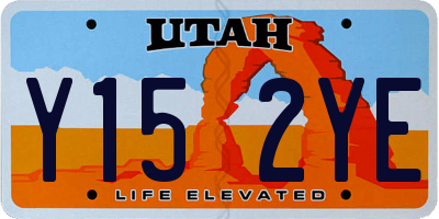 UT license plate Y152YE