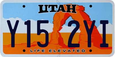 UT license plate Y152YI