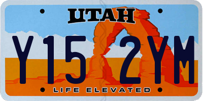 UT license plate Y152YM