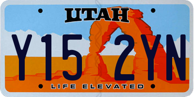 UT license plate Y152YN