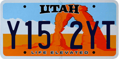 UT license plate Y152YT