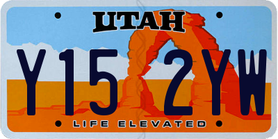 UT license plate Y152YW