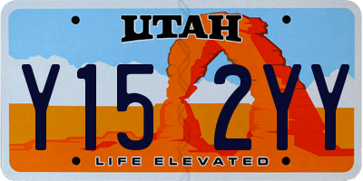 UT license plate Y152YY