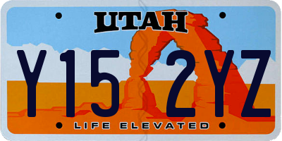 UT license plate Y152YZ