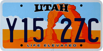 UT license plate Y152ZC
