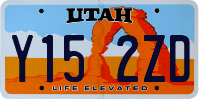 UT license plate Y152ZD