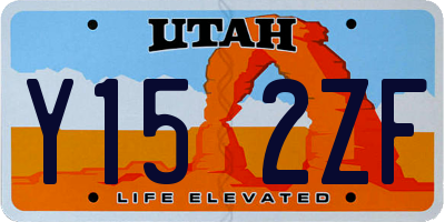 UT license plate Y152ZF