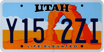 UT license plate Y152ZI