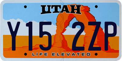 UT license plate Y152ZP