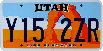 UT license plate Y152ZR