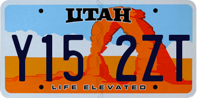 UT license plate Y152ZT