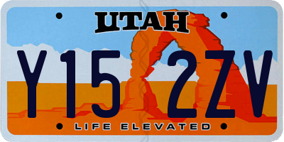 UT license plate Y152ZV