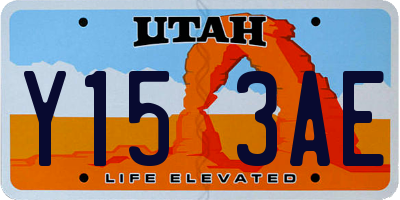 UT license plate Y153AE