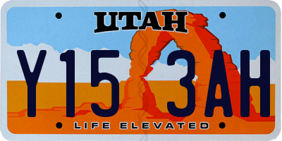 UT license plate Y153AH