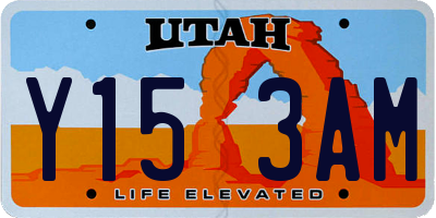 UT license plate Y153AM