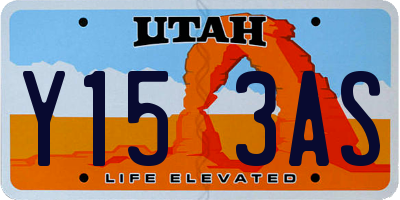 UT license plate Y153AS