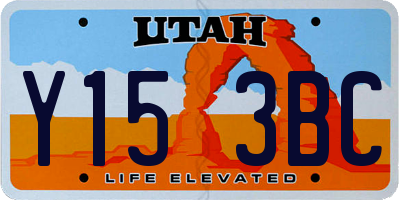 UT license plate Y153BC