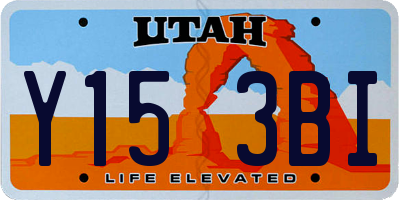 UT license plate Y153BI
