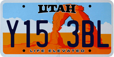 UT license plate Y153BL