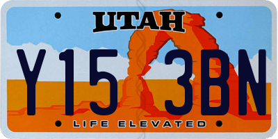 UT license plate Y153BN