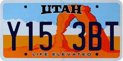 UT license plate Y153BT