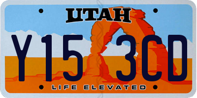 UT license plate Y153CD