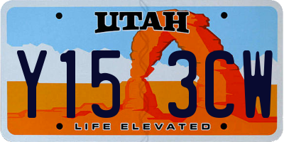 UT license plate Y153CW