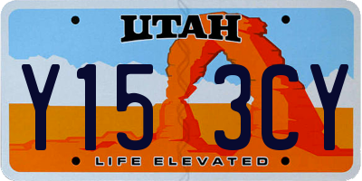 UT license plate Y153CY