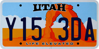 UT license plate Y153DA