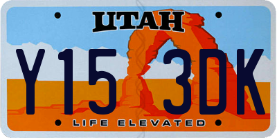 UT license plate Y153DK