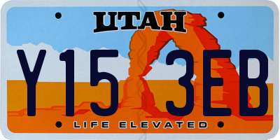 UT license plate Y153EB
