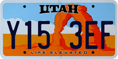 UT license plate Y153EF
