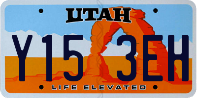 UT license plate Y153EH
