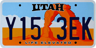 UT license plate Y153EK