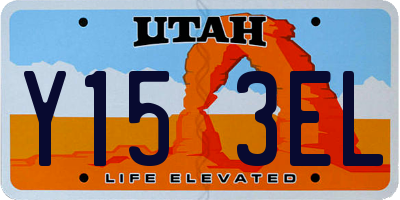 UT license plate Y153EL