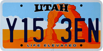 UT license plate Y153EN