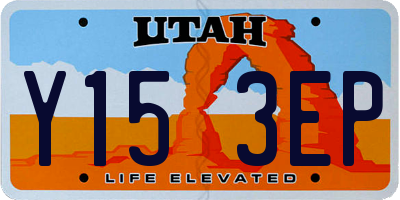 UT license plate Y153EP