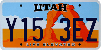UT license plate Y153EZ