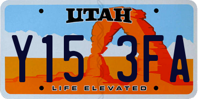 UT license plate Y153FA