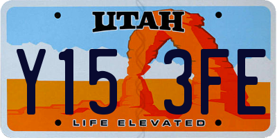 UT license plate Y153FE