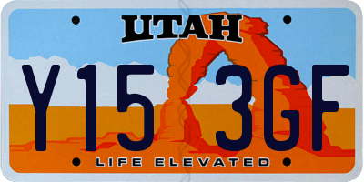 UT license plate Y153GF