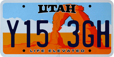 UT license plate Y153GH