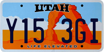 UT license plate Y153GI