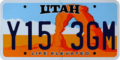 UT license plate Y153GM