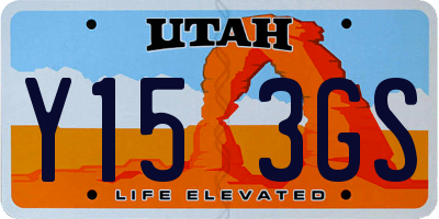 UT license plate Y153GS