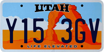 UT license plate Y153GV