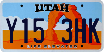 UT license plate Y153HK