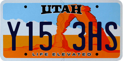 UT license plate Y153HS